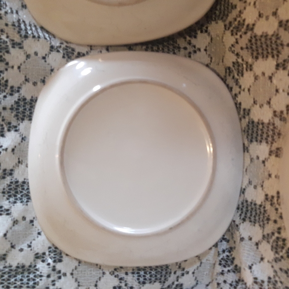 Set of 4 Square White Salad Dessert Plates - Picture 5 of 9